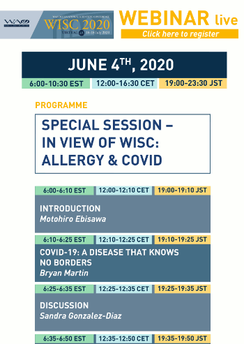 SPECIAL SESSION  - IN VIEW OF WISC: ALLERGY & COVID